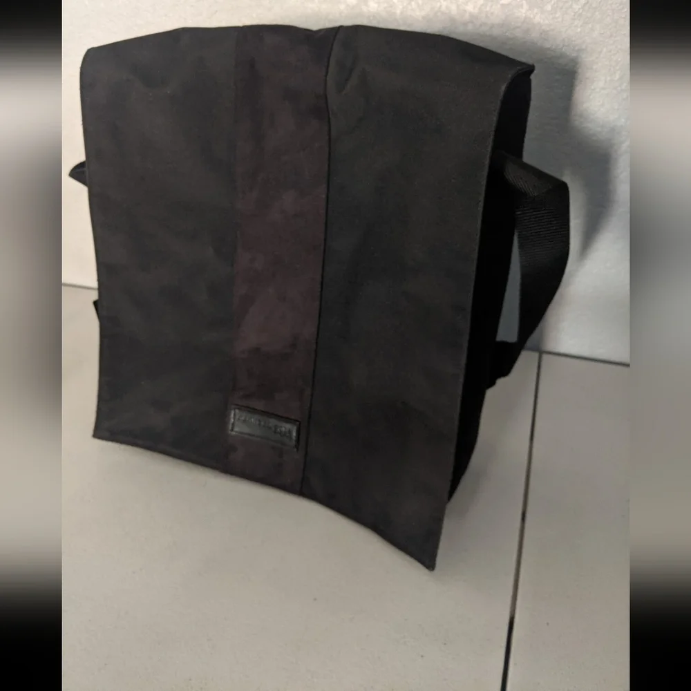 Vintage Rare Black Laptop Messenger Shoulder Bag Crossbody Book Bag Gift Fashion
